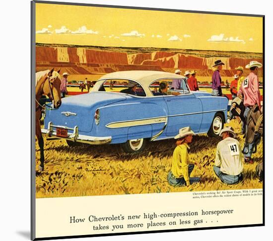 GM Chevrolet High Compression-null-Mounted Art Print