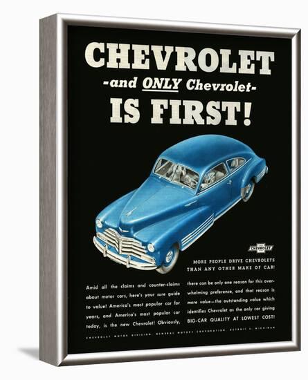 GM Chevrolet is First-null-Framed Art Print