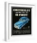 GM Chevrolet is First-null-Framed Art Print