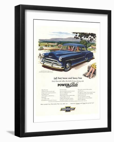 GM Chevrolet Left Foot Loose-null-Framed Art Print