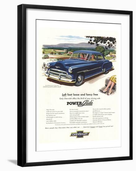 GM Chevrolet Left Foot Loose-null-Framed Art Print