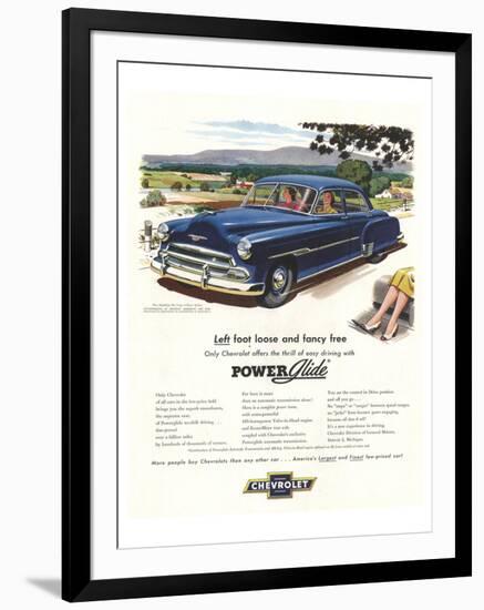 GM Chevrolet Left Foot Loose-null-Framed Art Print