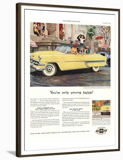 GM Chevrolet- Only Young Twice-null-Framed Premium Giclee Print