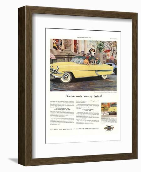 GM Chevrolet- Only Young Twice-null-Framed Art Print