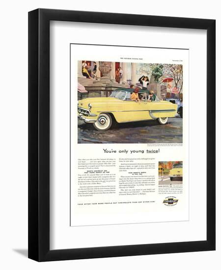 GM Chevrolet- Only Young Twice-null-Framed Art Print