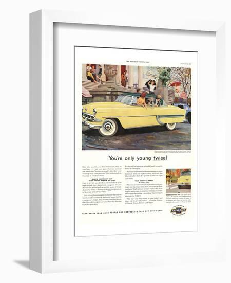 GM Chevrolet- Only Young Twice-null-Framed Art Print