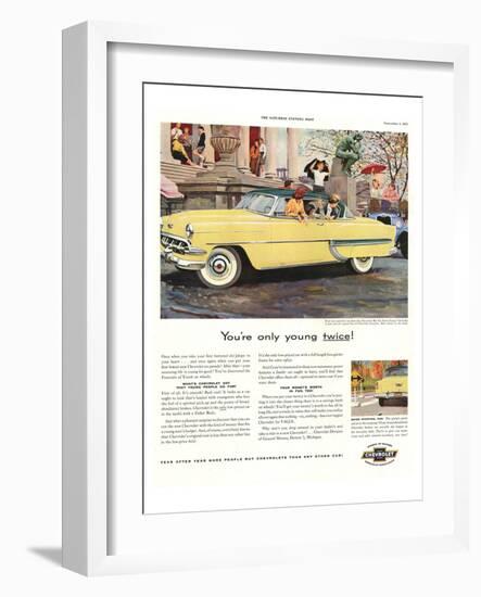 GM Chevrolet- Only Young Twice-null-Framed Art Print