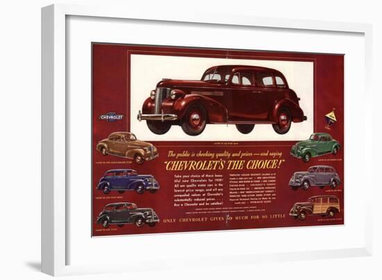 GM Chevrolet's the Choice-null-Framed Art Print