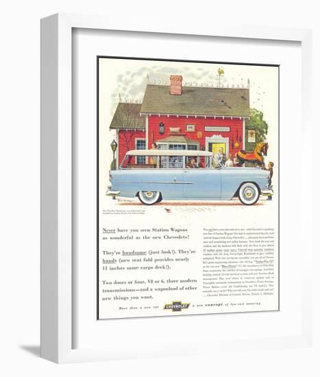 GM Chevrolet Station Wagons-null-Framed Art Print