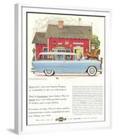 GM Chevrolet Station Wagons-null-Framed Art Print