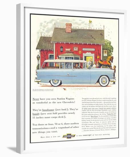 GM Chevrolet Station Wagons-null-Framed Art Print