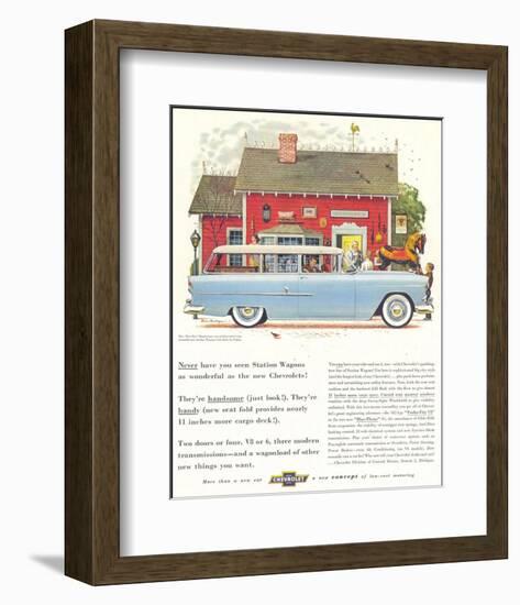 GM Chevrolet Station Wagons-null-Framed Art Print