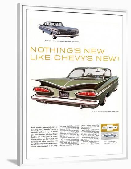 GM Chevy Bel Air 4-Door Sedan-null-Framed Premium Giclee Print