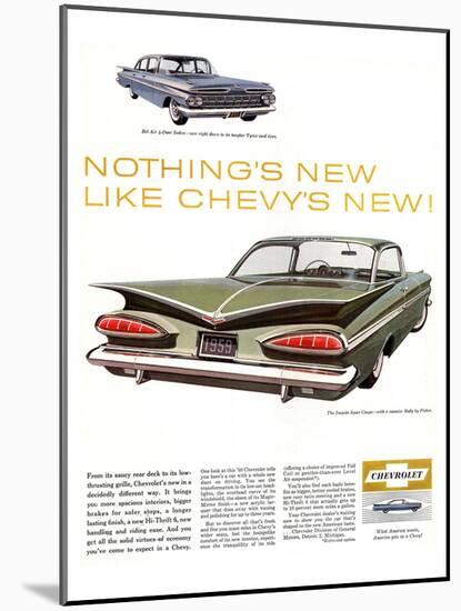 GM Chevy Bel Air 4-Door Sedan-null-Mounted Art Print