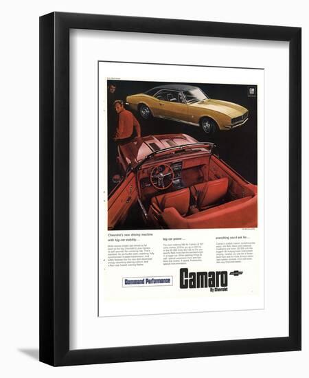 GM Chevy Camaro Big-Car Power-null-Framed Art Print