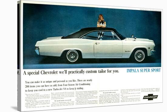 GM Chevy Impala Super Sport-null-Stretched Canvas