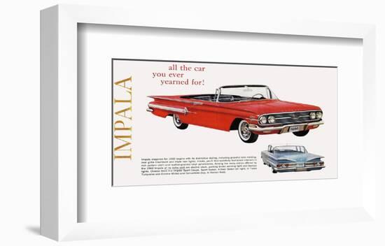 GM Chevy Impala - Yearned For-null-Framed Art Print