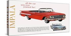 GM Chevy Impala - Yearned For-null-Stretched Canvas