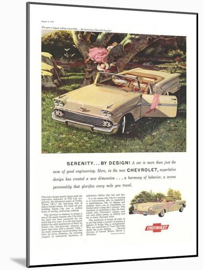 GM Chevy Serenity By Design-null-Mounted Art Print