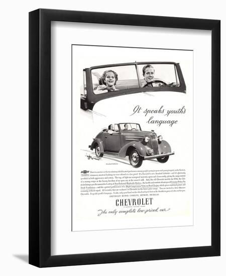 GM Chevy-Speaks Youth Language-null-Framed Art Print