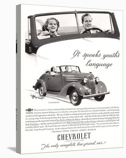 GM Chevy-Speaks Youth Language-null-Stretched Canvas