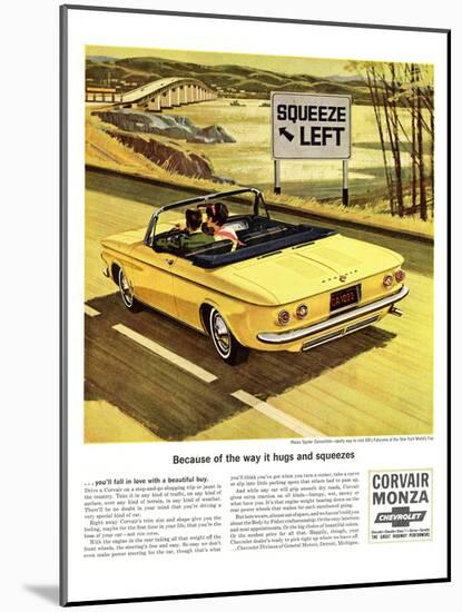 GM Chevy - Squeeze Left-null-Mounted Art Print