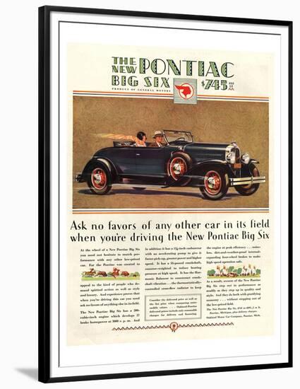 GM New Pontiac Big Six-null-Framed Premium Giclee Print