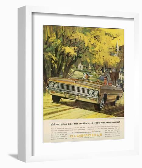 GM Oldsmobile-A Rocket Answers-null-Framed Art Print