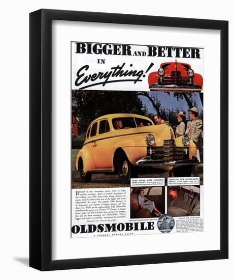 GM Oldsmobile Bigger & Better-null-Framed Art Print