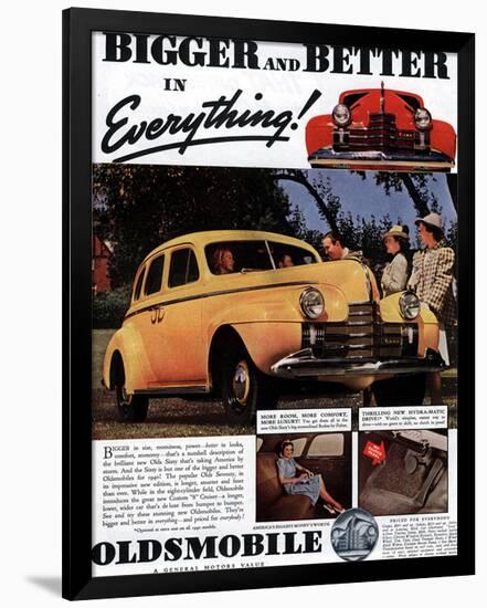 GM Oldsmobile Bigger & Better-null-Framed Art Print