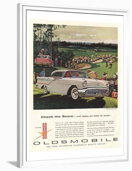 GM Oldsmobile-Check the Score-null-Framed Premium Giclee Print