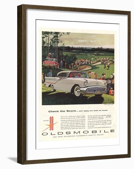 GM Oldsmobile-Check the Score-null-Framed Art Print