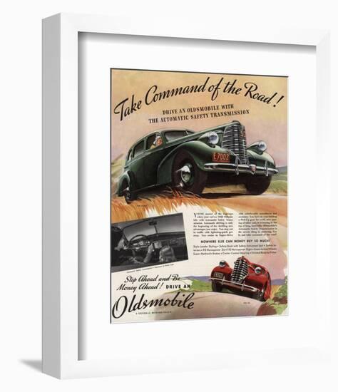 GM Oldsmobile-Command the Road-null-Framed Art Print