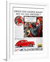 GM Oldsmobile-Cross the Clutch-null-Framed Art Print