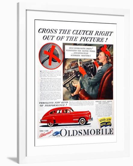 GM Oldsmobile-Cross the Clutch-null-Framed Art Print