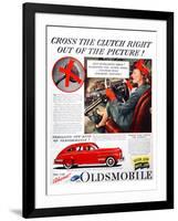 GM Oldsmobile-Cross the Clutch-null-Framed Art Print