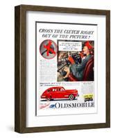 GM Oldsmobile-Cross the Clutch-null-Framed Art Print