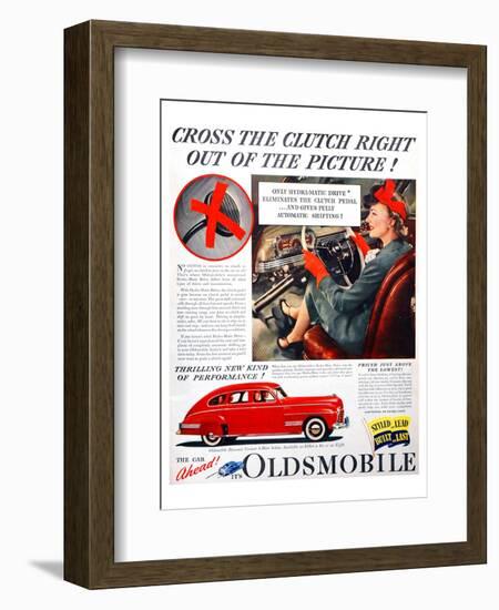 GM Oldsmobile-Cross the Clutch-null-Framed Art Print