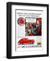 GM Oldsmobile-Cross the Clutch-null-Framed Art Print