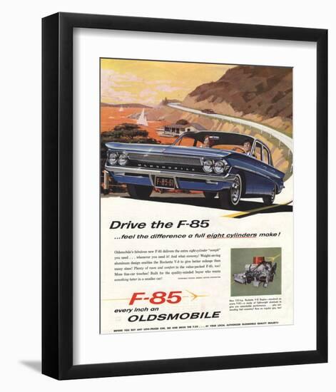 GM Oldsmobile - Drive the F-85-null-Framed Art Print