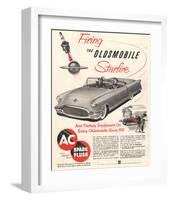 GM Oldsmobile-Firing Starfire-null-Framed Art Print