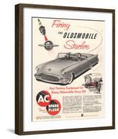 GM Oldsmobile-Firing Starfire-null-Framed Art Print