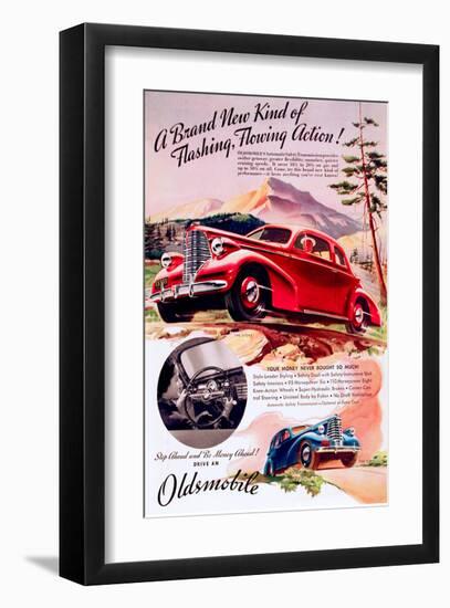 GM Oldsmobile - Flowing Action-null-Framed Art Print