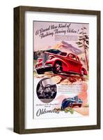 GM Oldsmobile - Flowing Action-null-Framed Art Print