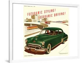 GM Oldsmobile-Futuramic Styling-null-Framed Art Print