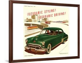 GM Oldsmobile-Futuramic Styling-null-Framed Art Print