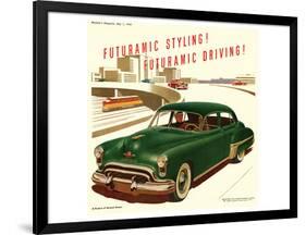 GM Oldsmobile-Futuramic Styling-null-Framed Art Print