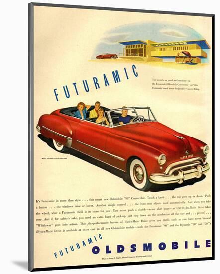 GM Oldsmobile - Futuramic-null-Mounted Art Print