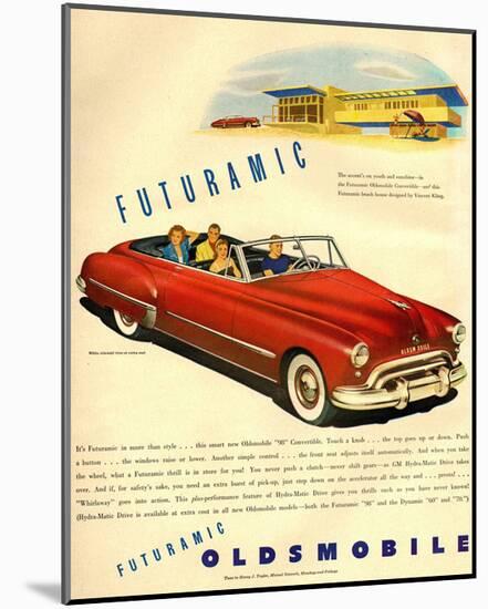 GM Oldsmobile - Futuramic-null-Mounted Art Print