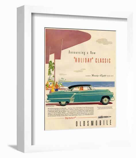 GM Oldsmobile-Holidy Classic98-null-Framed Art Print